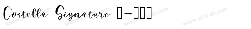 Costella Signature 语字体转换